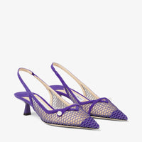 Escarpins Amita à bride arrière 45 en résille - Purple & Purple