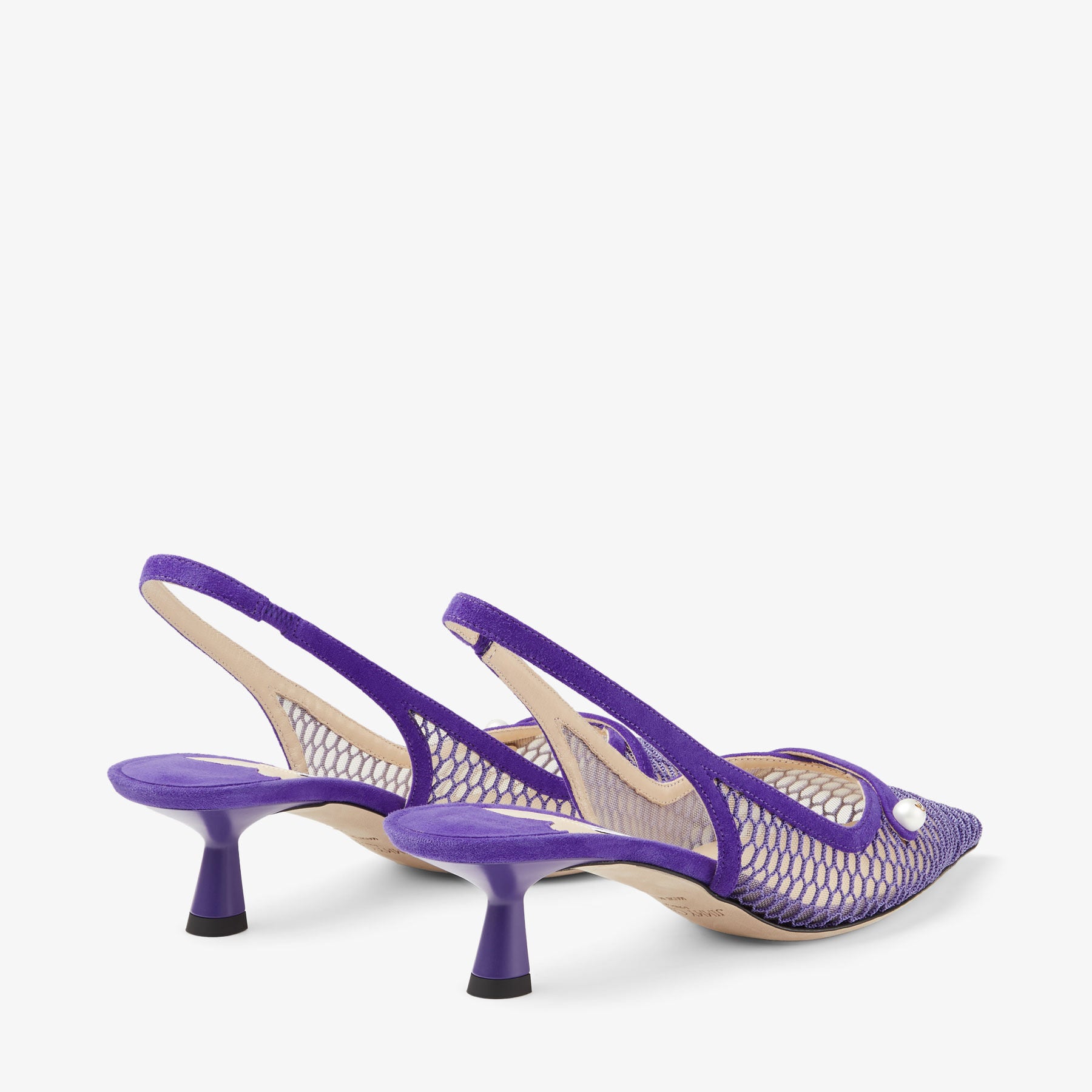 Escarpins Amita à bride arrière 45 en résille - Purple & Purple