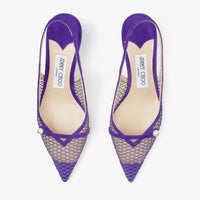 Escarpins Amita à bride arrière 45 en résille - Purple & Purple