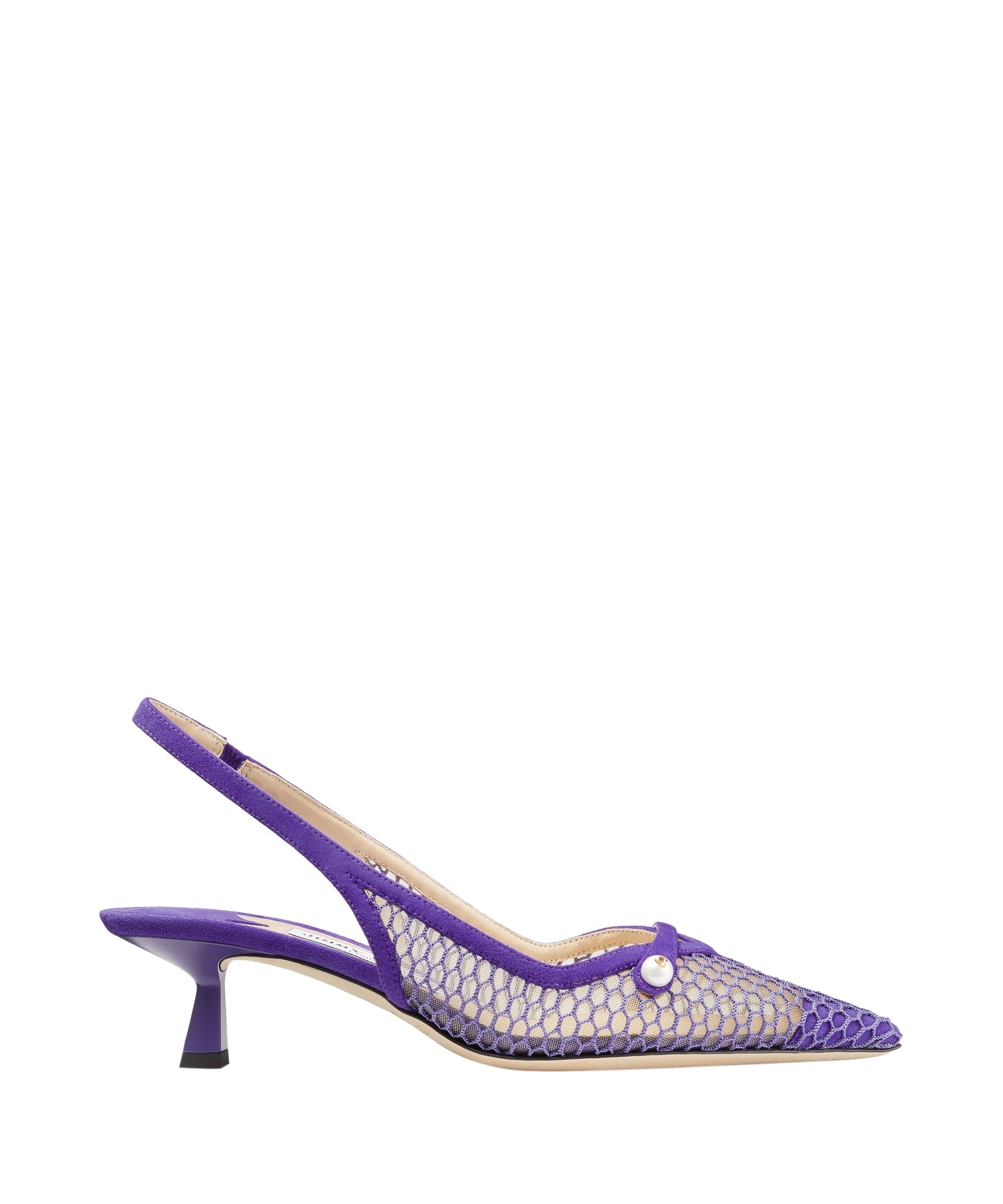 Escarpins Amita à bride arrière 45 en résille - Purple & Purple