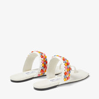 Sandales plates Amoure en cuir - Latte & Multi