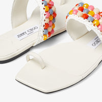 Sandales plates Amoure en cuir - Latte & Multi