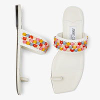 Sandales plates Amoure en cuir - Latte & Multi