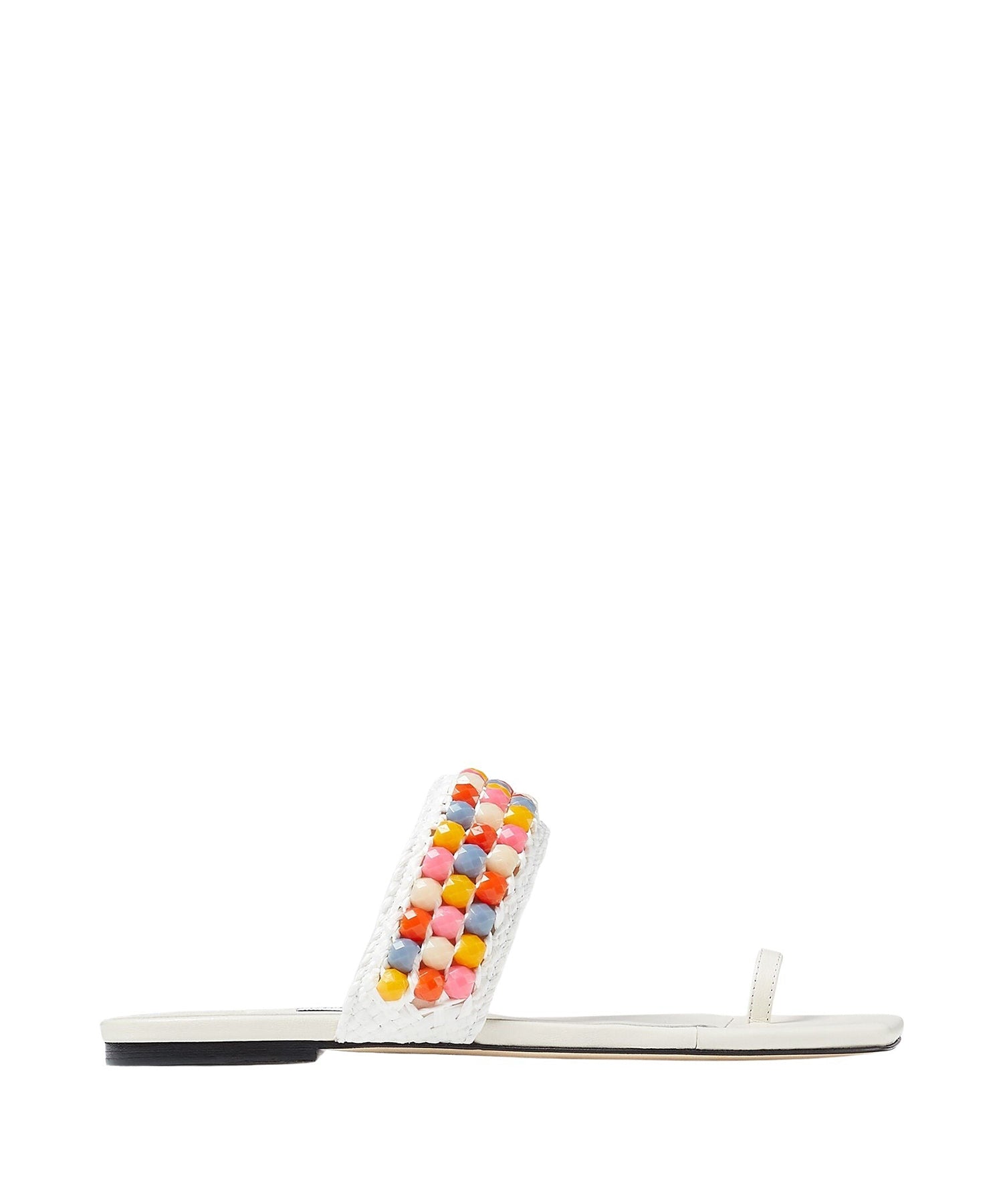 Sandales plates Amoure en cuir - Latte & Multi