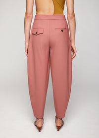 Amrita wool blend balloon trousers - Mauve