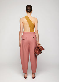 Amrita wool blend balloon trousers - Mauve