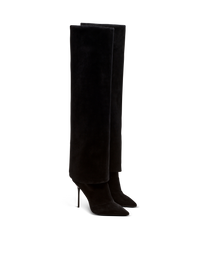 Bottes ariel en cuir velours - Noir