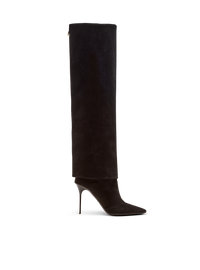 Bottes ariel en cuir velours - Noir