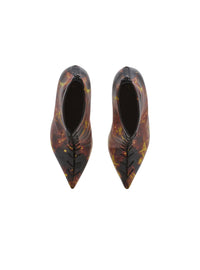Bottines Uria en cuir imprimé Fire - Noir & Jaune