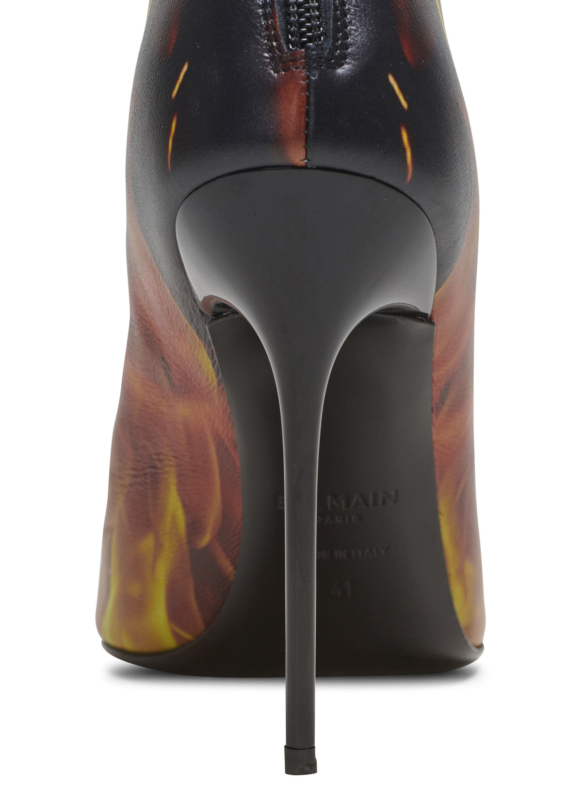 Bottines Uria en cuir imprimé Fire - Noir & Jaune