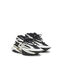 Baskets unicorn en néoprène bicolore et cuir - Noir & Blanc