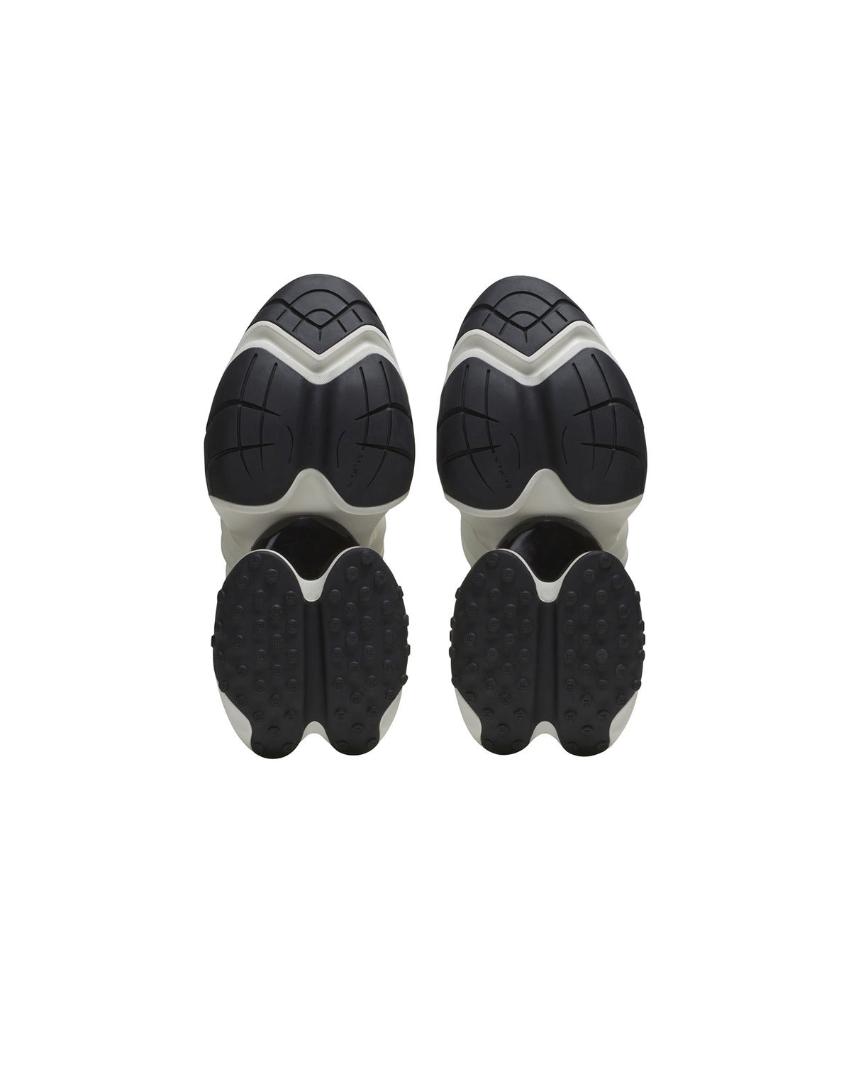 Baskets unicorn en néoprène bicolore et cuir - Noir & Blanc