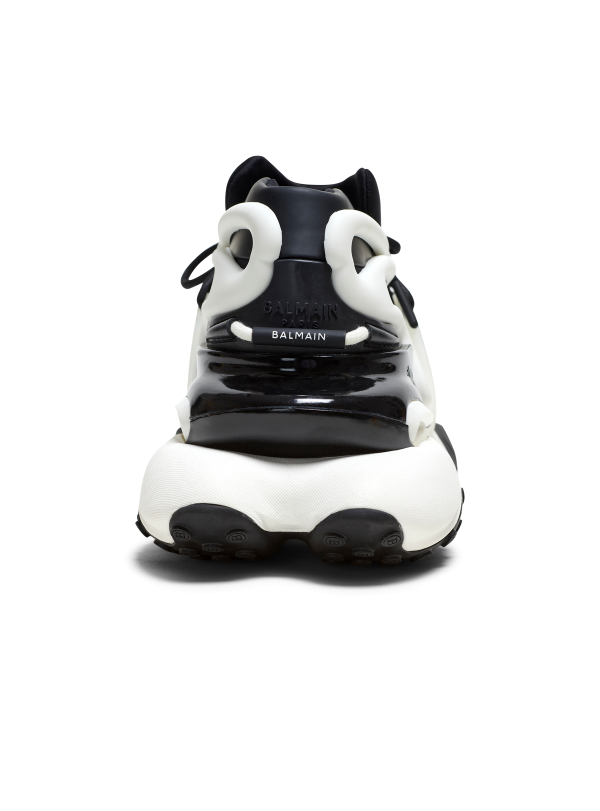 Baskets unicorn en néoprène bicolore et cuir - Noir & Blanc