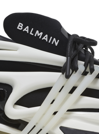 Baskets unicorn en néoprène bicolore et cuir - Noir & Blanc