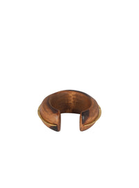 Bracelet manchette Zodiaque en bois et laiton - Brown