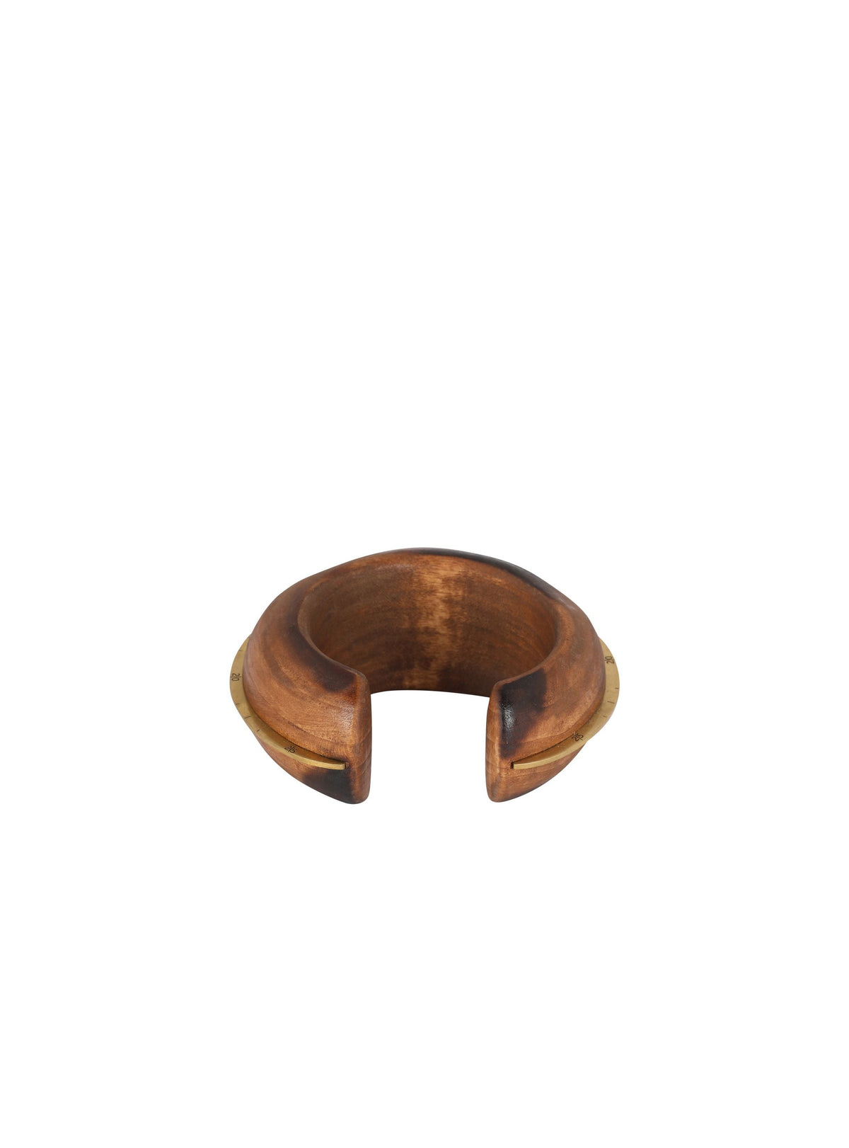 Bracelet manchette Zodiaque en bois et laiton - Brown