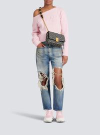 1945 Soft mini bag in jacquard – Ivory & Black