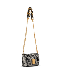 Sac 1945 soft mini modèle en jacquard monogramme - Ivoire & Noir