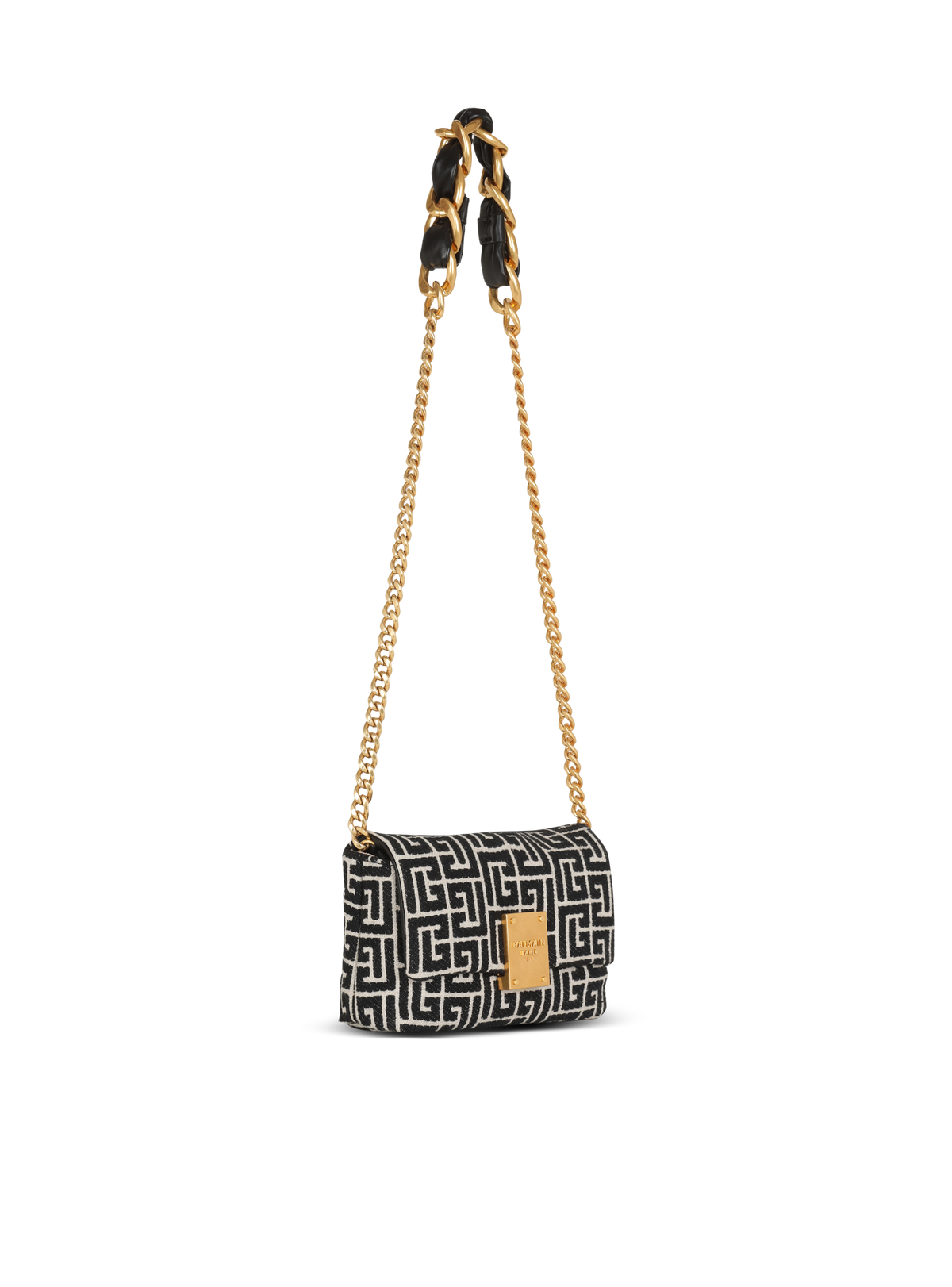 Sac 1945 soft mini modèle en jacquard monogramme - Ivoire & Noir
