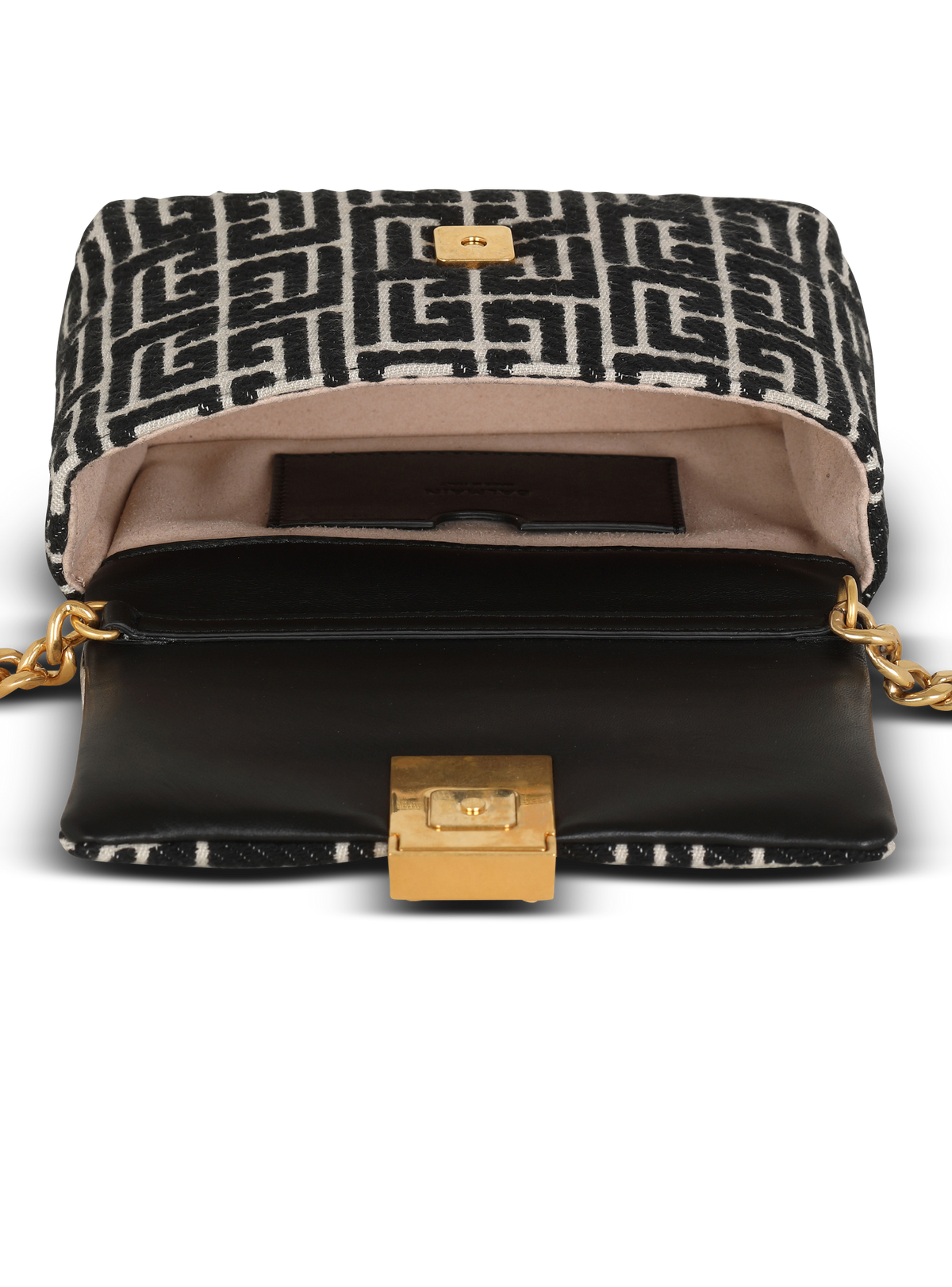 Sac 1945 soft mini modèle en jacquard monogramme - Ivoire & Noir