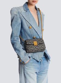 Sac mini 1945 Soft en jacquard - Ivoire & Noir