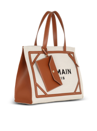 Sac cabas b-army 42 en toile et détails cuir - Naturel & Marron