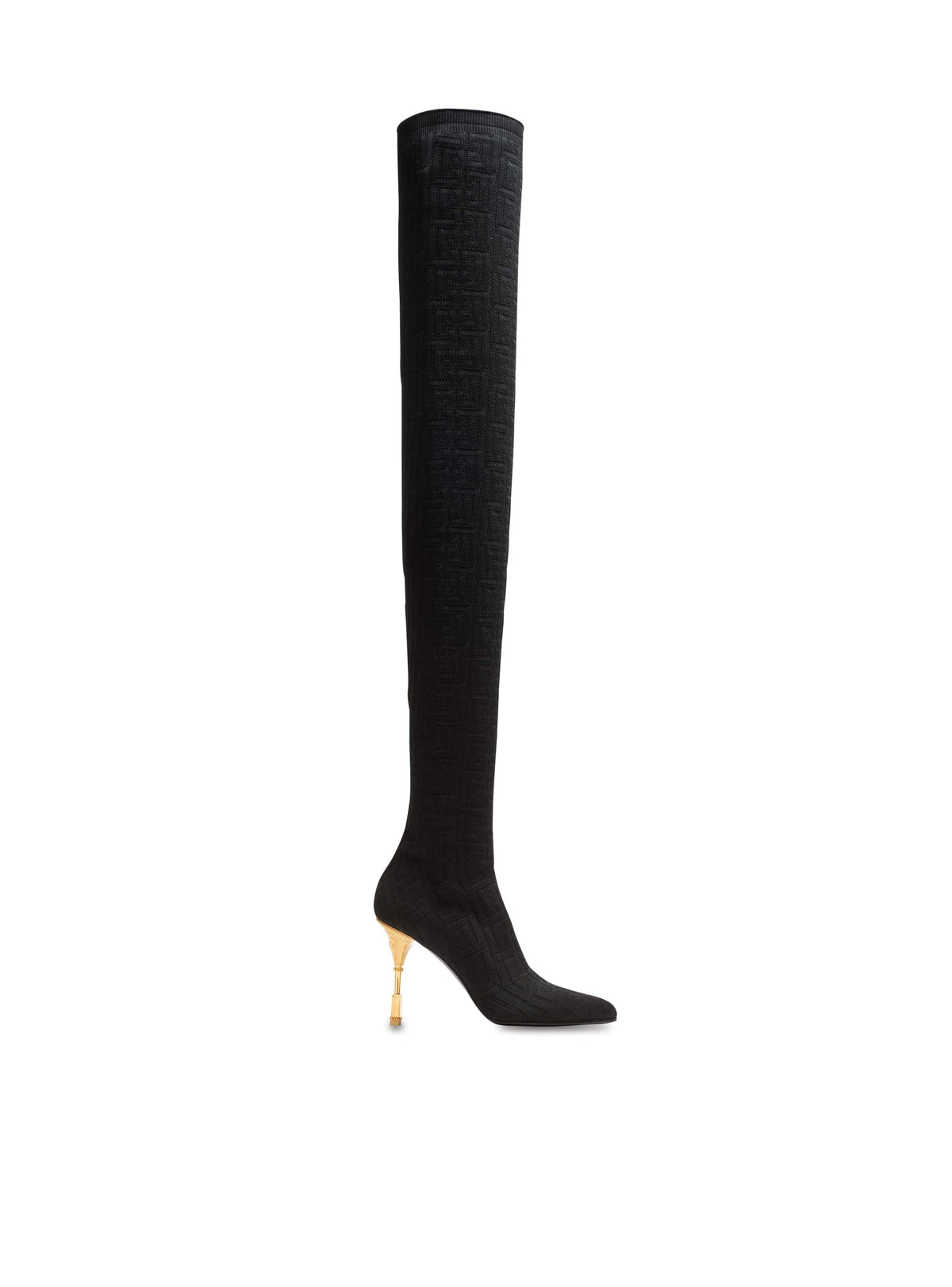 Cuissardes moneta en maille à monogramme - Noir
