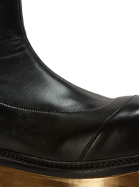 Bottes à plateforme en cuir - Noir & Or