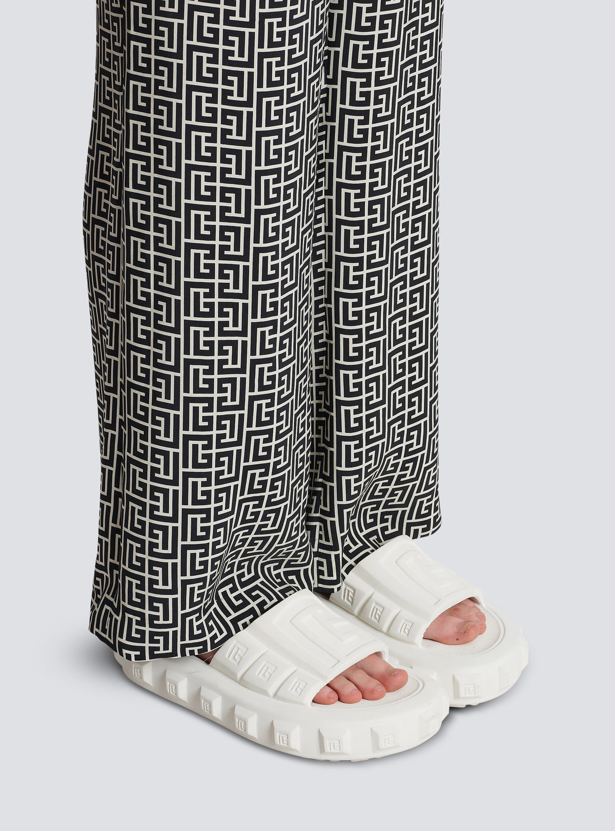 Mules plates ari - Blanc