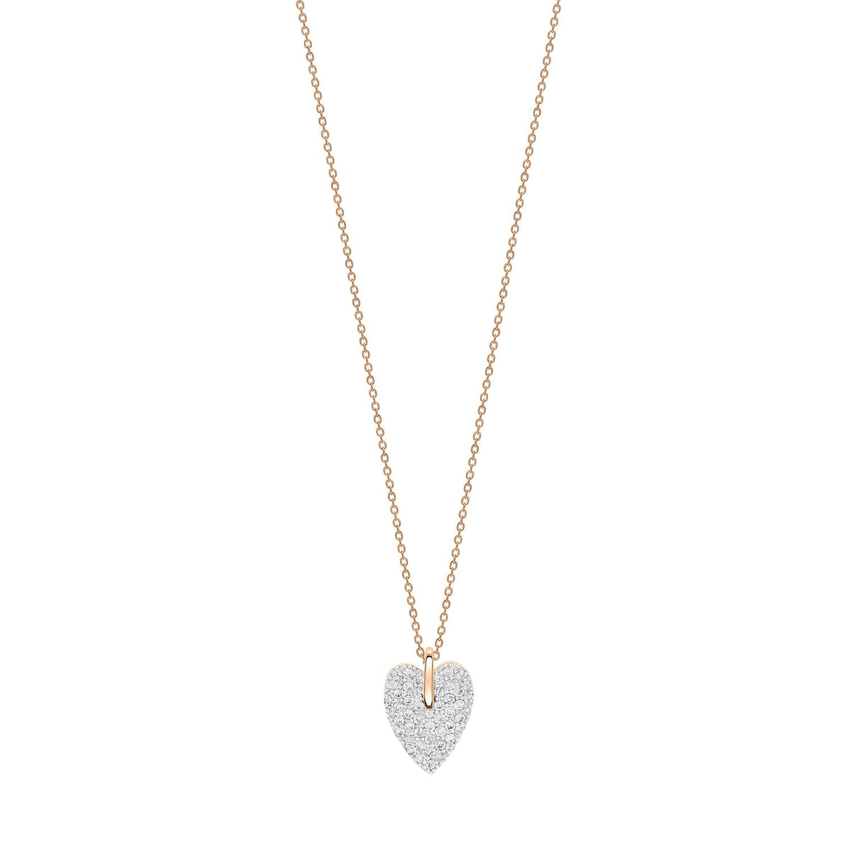 angele mini diamond heart on chain
