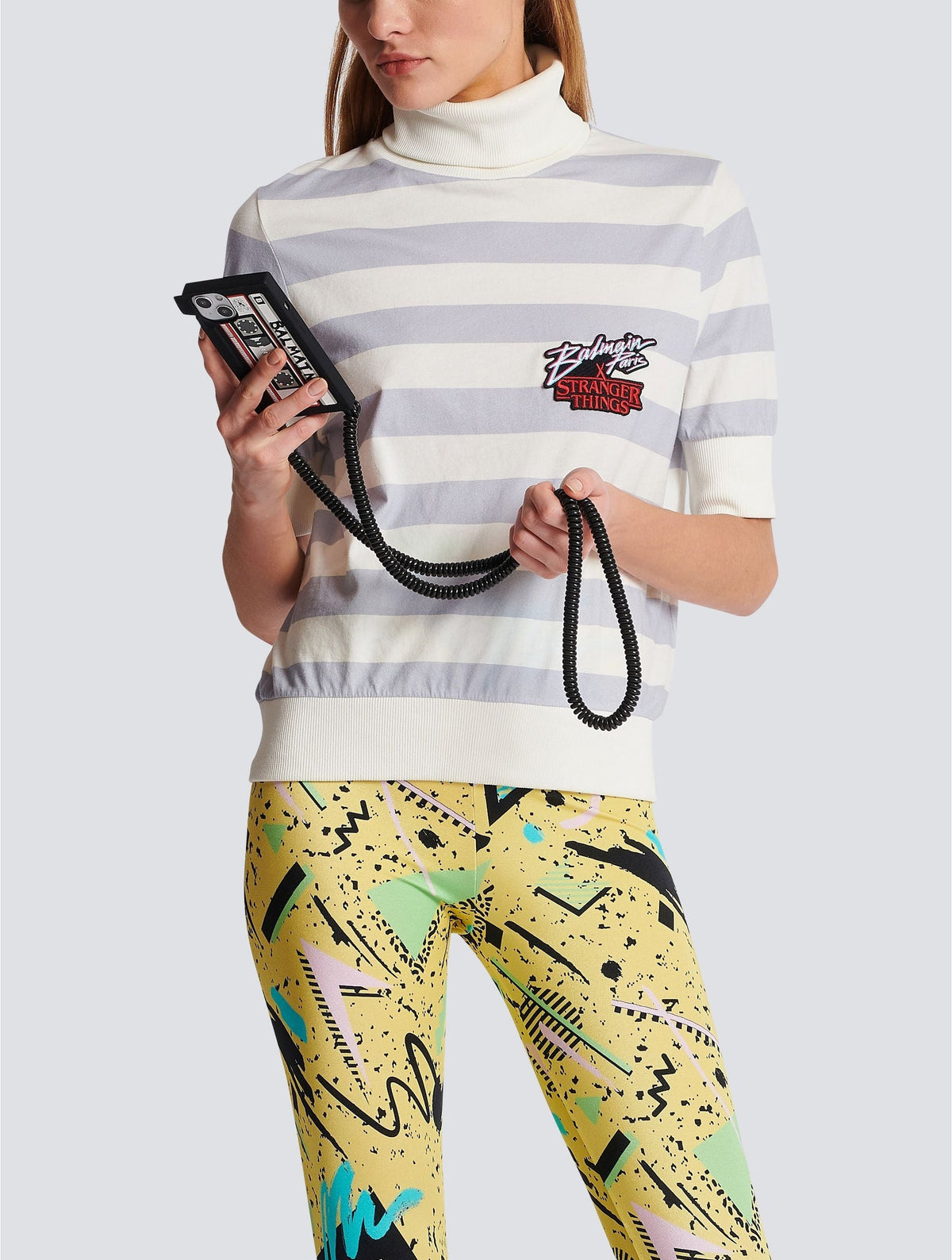 Coque de téléphone Balmain x Stranger Things - Noir