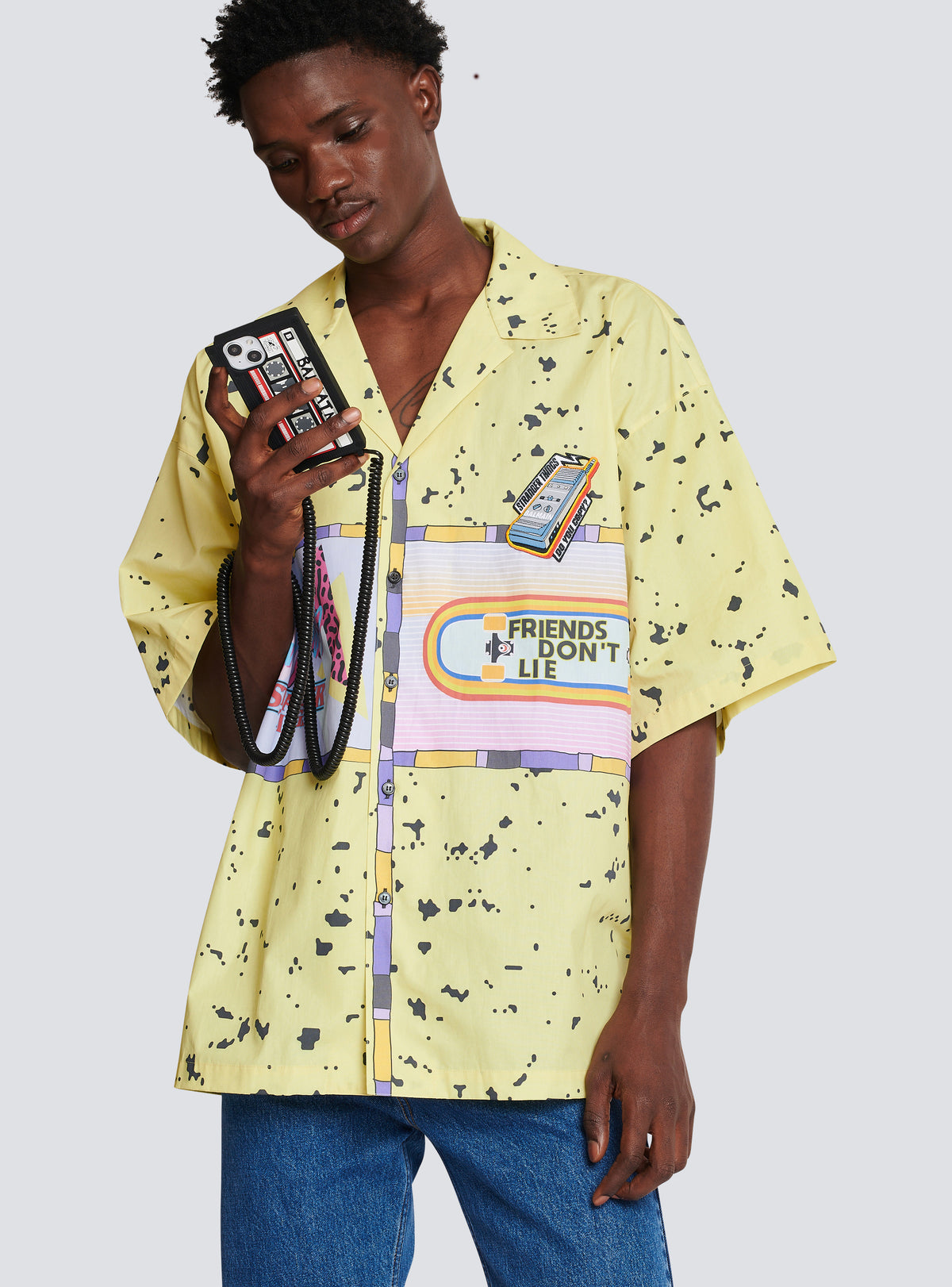 Coque de téléphone Balmain x Stranger Things - Noir