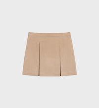 Jupe plissée avec logo - Cream