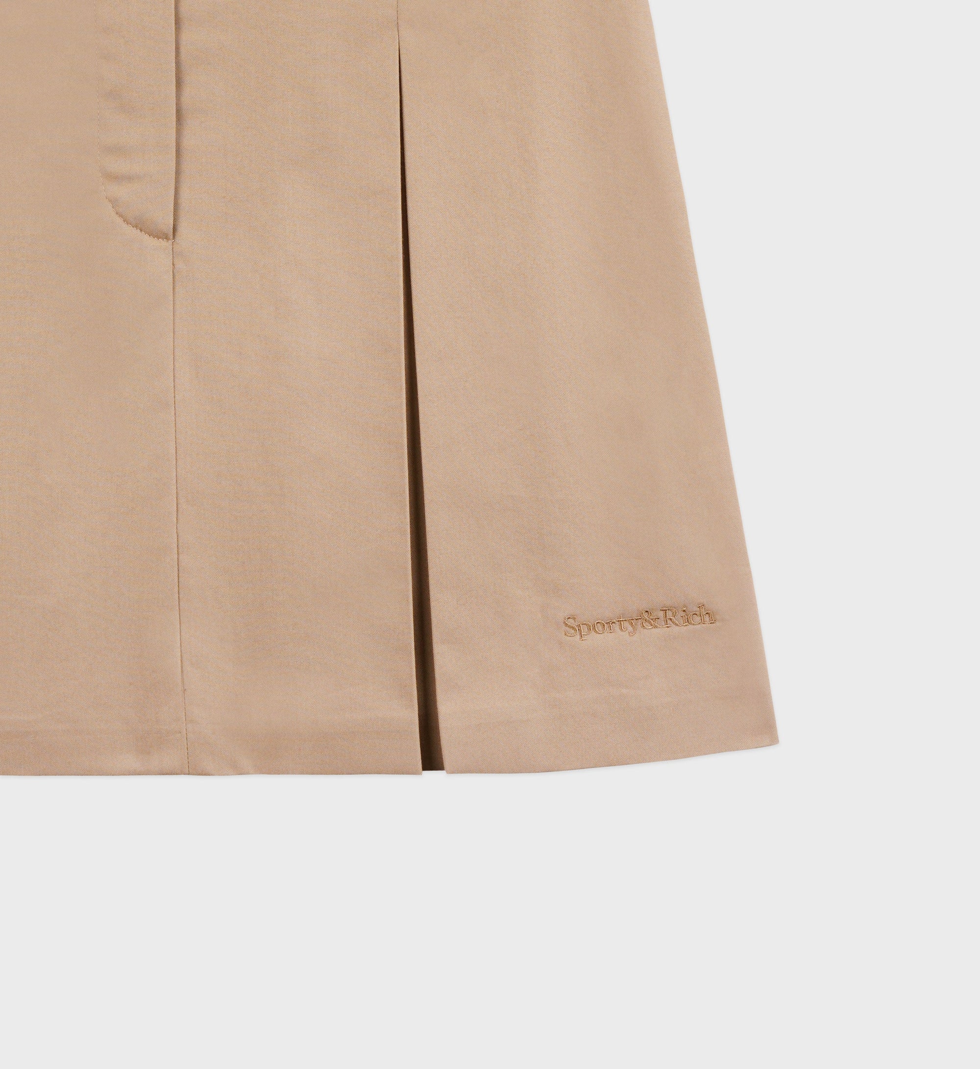 Jupe plissée avec logo - Cream