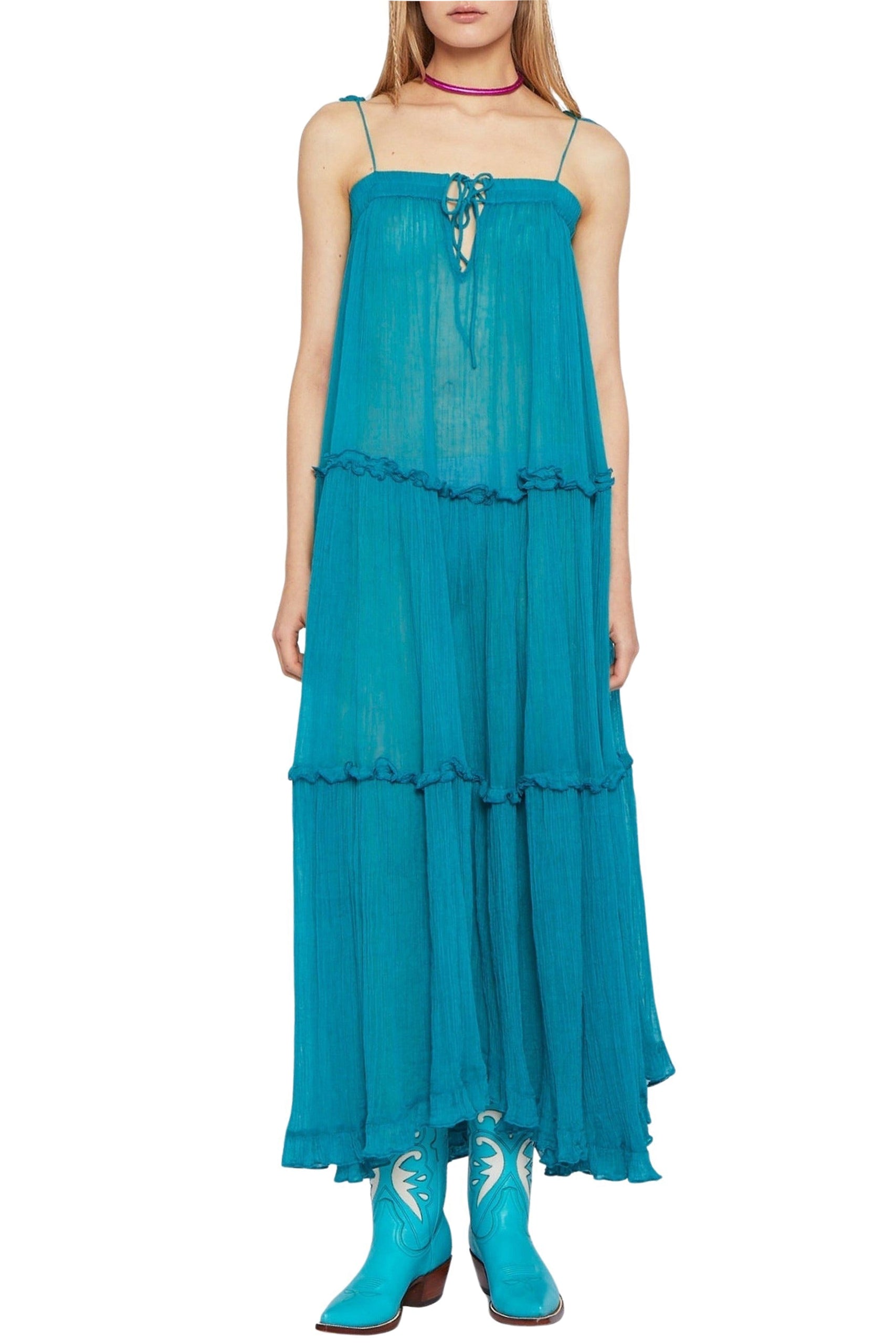 Robe Anais coupe longue - Ocean