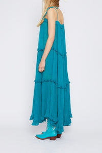 Robe Anais coupe longue - Ocean