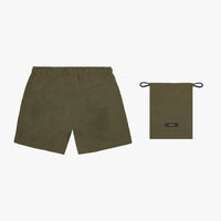 Braided drawstring swim shorts - Green & Blue