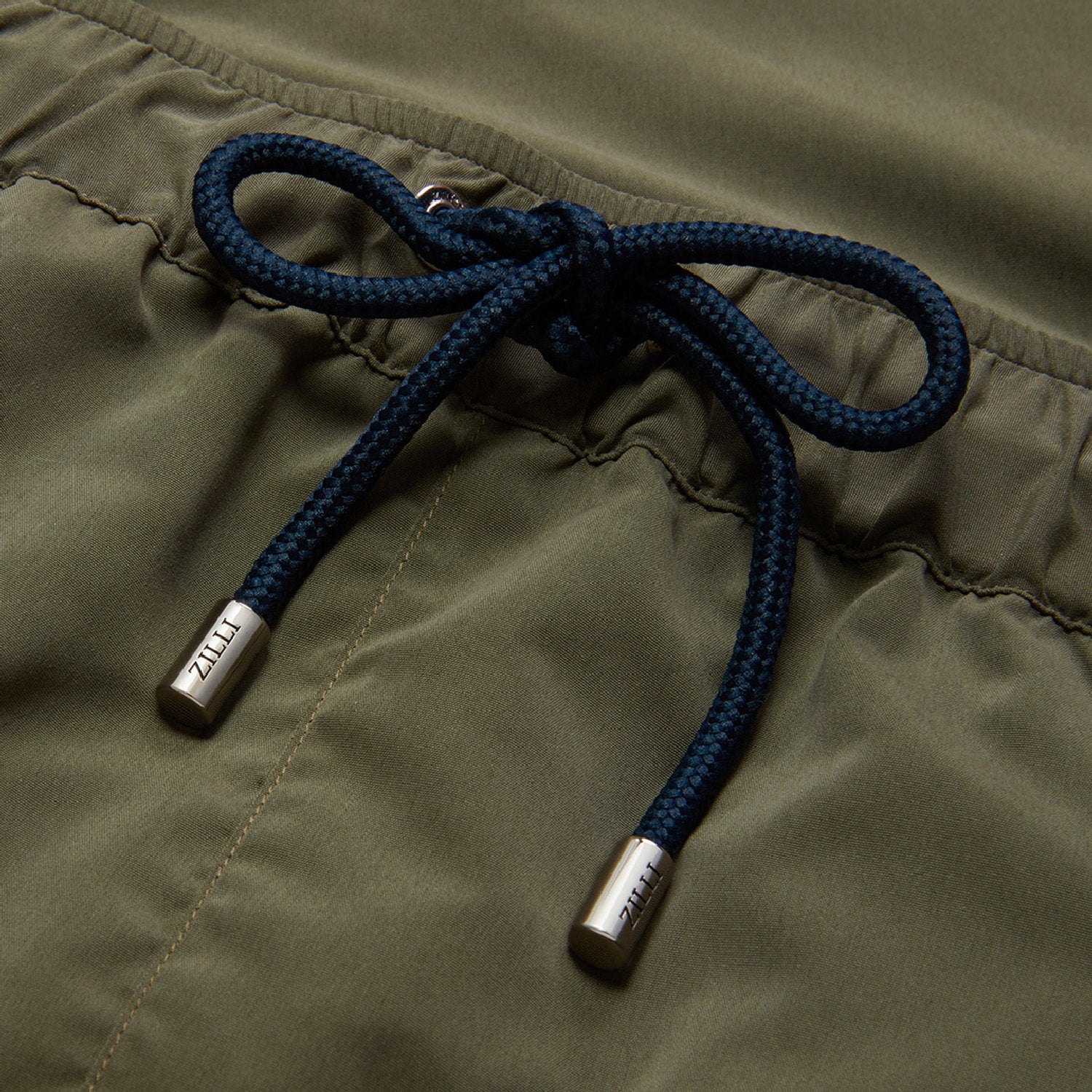 Braided drawstring swim shorts - Green & Blue
