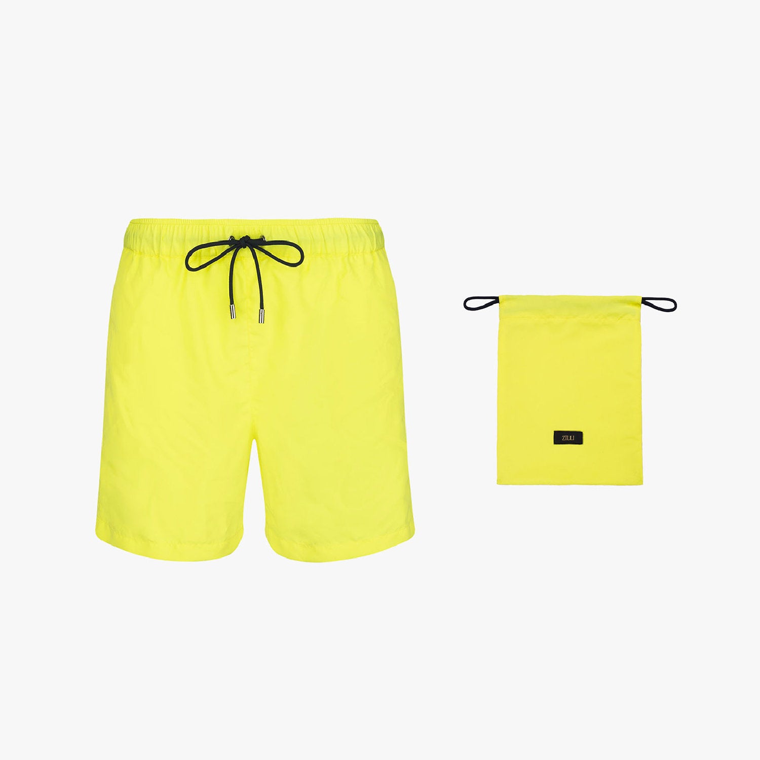 Short de bain à cordon - Jaune