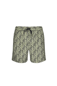 Short de bain à imprimé monogramme - Vert & Noir