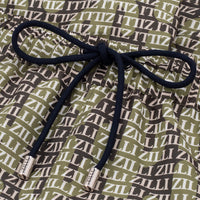 Short de bain à imprimé monogramme - Vert & Noir