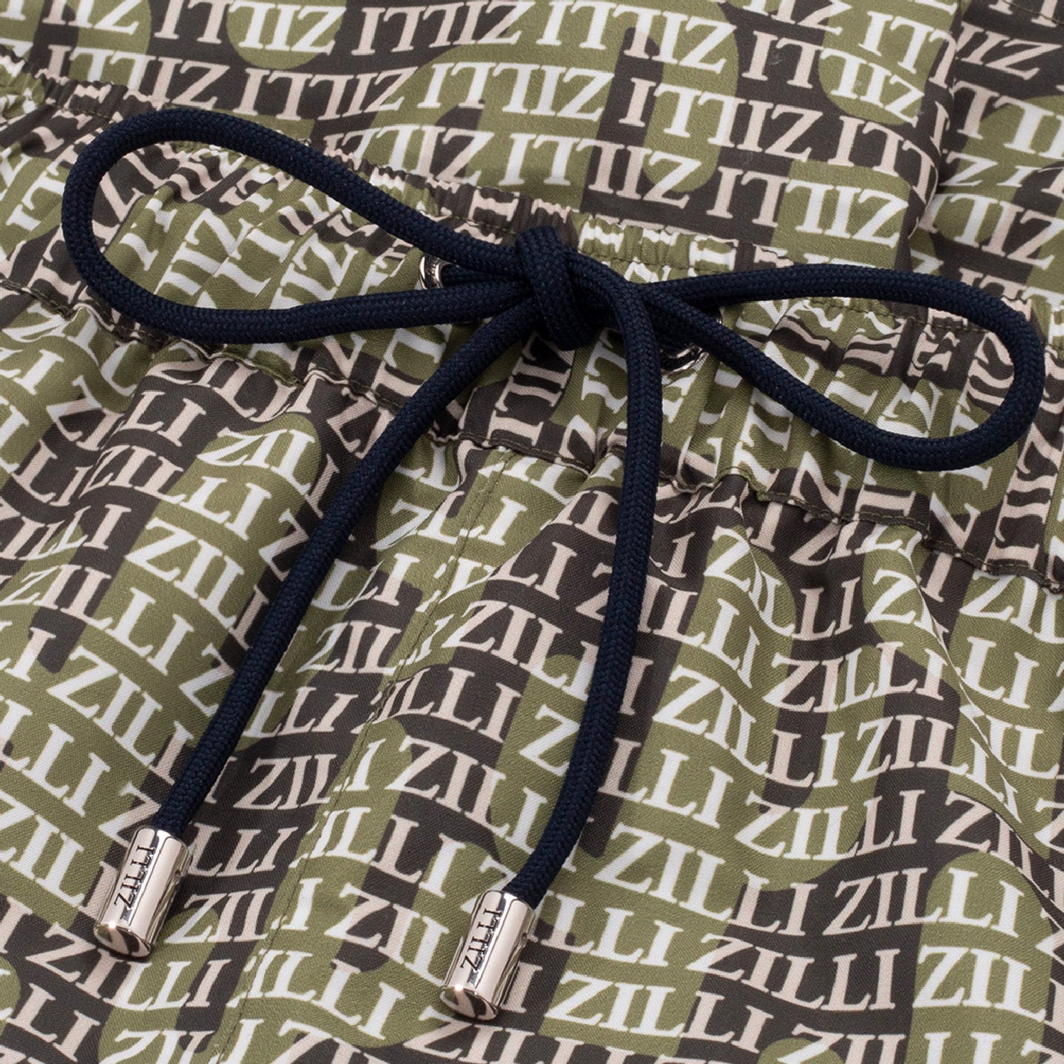 Short de bain à imprimé monogramme - Vert & Noir