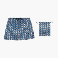 Short de bain à motif géométrique imprimé - Multicolore