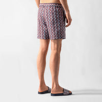 Short de bain à motif géométrique - Multicolore