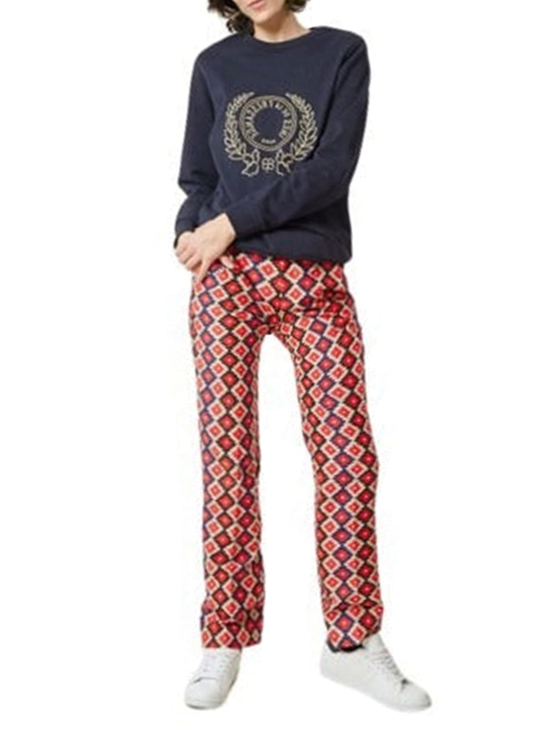 1qty RELIQUAT 75€ 0%  / Pantalon droit Anatole - Beige Multicolor