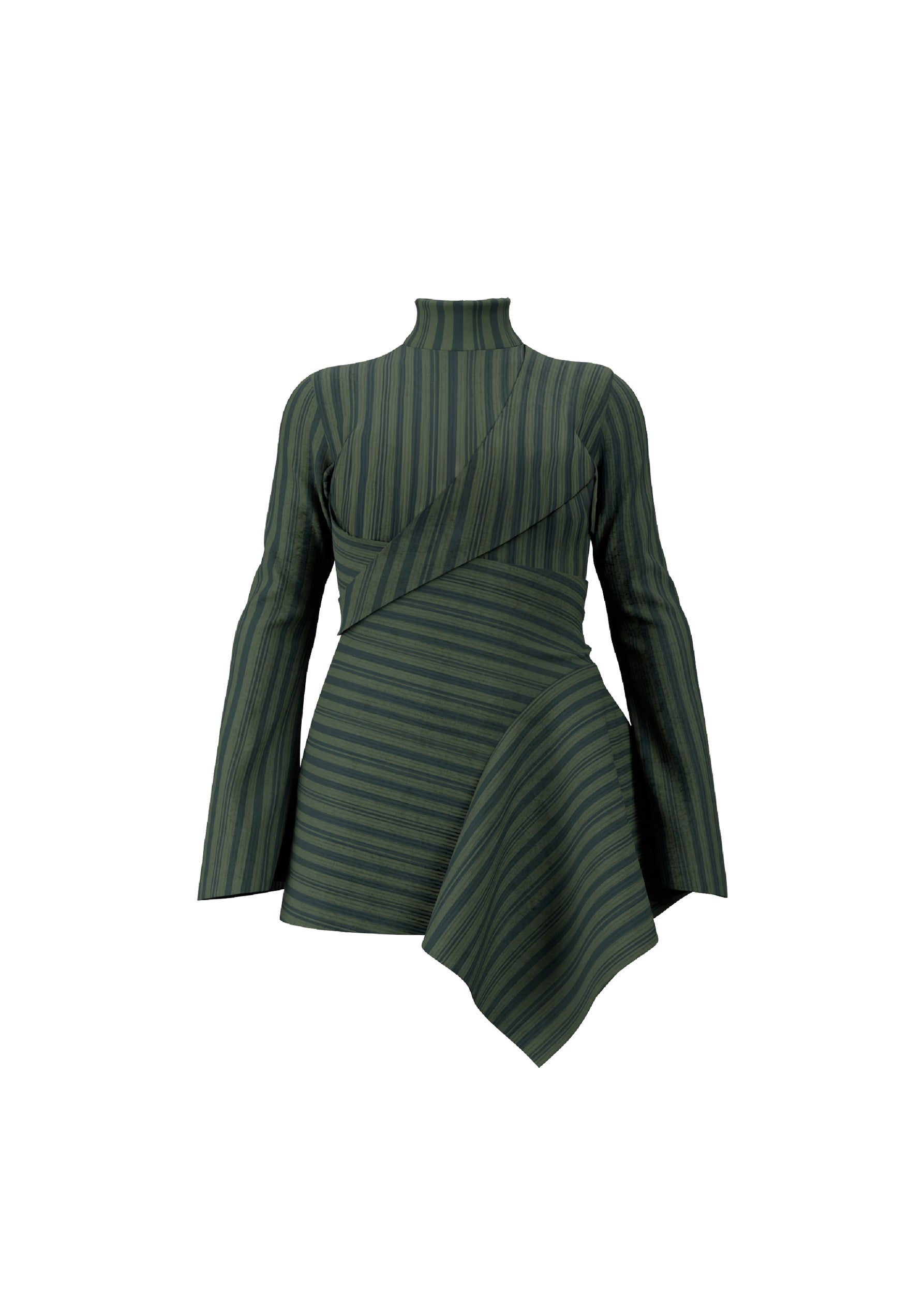 Ayo textured stripes top - Green
