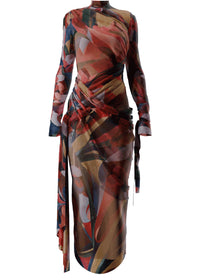 Kala draped and printed maxi dress - Print
