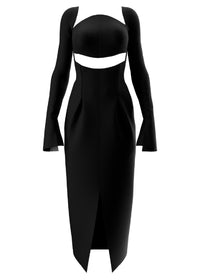 Nita cut-out midi dress - Black