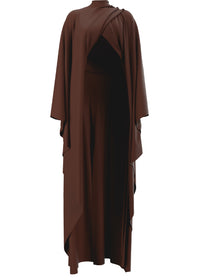 Ovu fluid maxi cape - Coffee