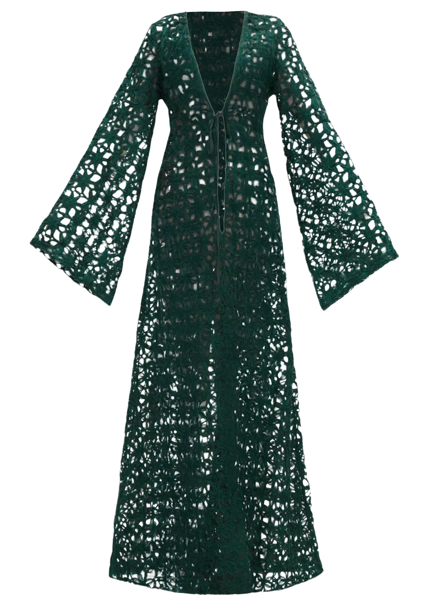 Ndu lace kimono - Emerald